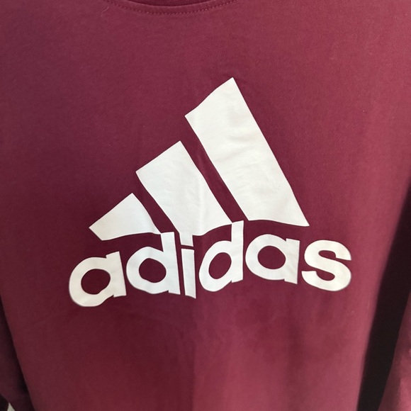 Adidas Maroon Long Sleeve Top - Picture 4 of 8